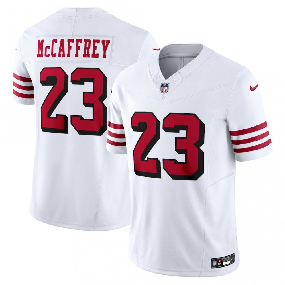 Christian McCaffrey San Francisco 49ers Nike Vapor F.U.S.E. Limited 2nd Alternate Jersey - White-GridironStore